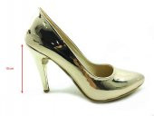 Çarıkçım Stiletto Kadın Ayakkabı Altın-Ayna 61 700 - 5