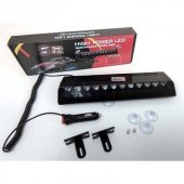 12 Ledli Cam Içi Flaşlı Vantuzlu Flaşllı Lamba Kırmızı-Beyaz-Mavi - 2