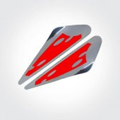 CARUB Silecek Rüzgarlığı Krom-Kırmızı - 1