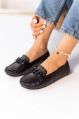 Comfy Renkli Zincir Tokalı Günlük Kadın Babet Ayakkabı - 4
