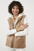 Kapitone İçi Peluş Yelek - Bej - 3