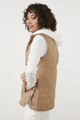 Kapitone İçi Peluş Yelek - Bej - 5