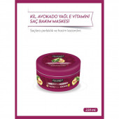 DERMOKİL Vegan Kil Avokado ve E Vitaminli Doğal Saç Maskesi 300 ml - 2
