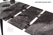 Skala Oval Mdf Açılır Masa Ceviz + 4 Adet Talia Sandalye Takım - 3