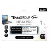 Team MP33 Pro 1TB 2400/2100MB/s NVMe PCIe Gen3x4 M.2 SSD Disk  (TM8FPD001T0C101) - 2