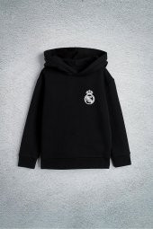 Real Madrid Futbol Takımı Özel Tasarım Baskılı Çocuk Kapşonlu Sweatshirt Hoodie - 1