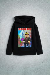 Roblox Sevilen Karakteri Outrageous Creator Özel Tasarım Baskılı Çocuk Kapşonlu Sweatshirt - 1
