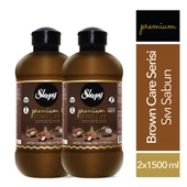 Sleepy Premium Brown Care Serisi Sıvı Sabun 2x1500 ml thumbnail 1