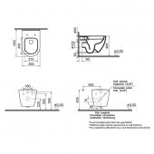 Vitra S60 Rim-Ex Smoothflush Beyaz Kanalsız Asma Klozet Ve Yavaş Kapanır Kapak 7510L003-0090 - 2