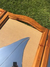 Vintage Ahşap Çerçeveli Kubbeli Katlanır Ayna 132x103cm Hasarlı - 7
