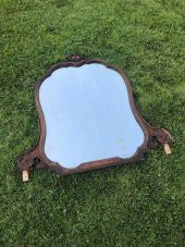 Vintage Ahşap Çerçeveli Oymalı Şifoniyer Aynası 76x106cm - Dekoratif Ayna - 1