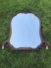 Vintage Ahşap Çerçeveli Oymalı Şifoniyer Aynası 76x106cm - Dekoratif Ayna - 2
