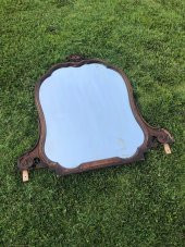 Vintage Ahşap Çerçeveli Oymalı Şifoniyer Aynası 76x106cm - Dekoratif Ayna - 7