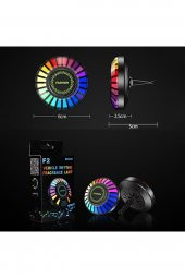 Bluetooth Araba Rgb Ortam Işığı Usb Ritim Kokulu Lamba Şerit Hava Spreyi Pickup Led Silindir APP - 4