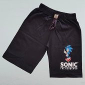 Sonic Desenli Mavi Renk Şortlu Takım - 4