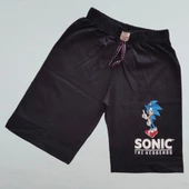 Sonic Desenli Kırmızı Renk Şortlu Takım - 4