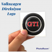 VOLKSWAGEN GOLF 8 POLO TİAGO T-ROC TIGUEN T-CROSS UYUMLU GTI LOGO DİREKSİYON STICKER thumbnail 2