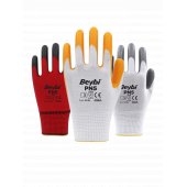 Beybi Pn5 9L Nitril kaplı Polyester örme İş Eldiveni 2 çift - 1