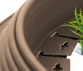Lux Garden Çim Ayırıcı 2.5 M Kahverengi Çim Sınırlayıcı Taş Toprak Ayıracı Çim Ayracı Çim Ayırıcı Bariyeri - 4
