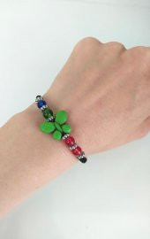 Bileklik Kelebek Renkli Boncuklu Bileklik Takı Bijuteri Aksesuar thumbnail 3