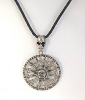 Kolye Maya Takvimi Kuru Kafa Burçlar Kadın Erkek Unisex Kolye Gerdanlık Takı Aksesuar - 1