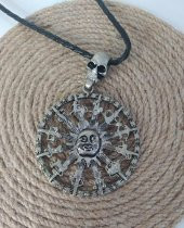 Kolye Maya Takvimi Kuru Kafa Burçlar Kadın Erkek Unisex Kolye Gerdanlık Takı Aksesuar - 2