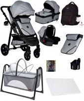 Yeni Ekonomi Paket 8 In 1 Baby Home 940 Travel Sistem Bebek Arabası 340 Anne Yanı Bebek Sepeti Beşik - 2