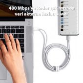 Baseus Super Şarj Kopmaz Kablo 100W Type-C Şarj Kablosu 480Mbps Veri Aktarım Kablosu USB to Type-C - 2