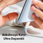 Baseus Super Şarj Kopmaz Kablo 100W Type-C Şarj Kablosu 480Mbps Veri Aktarım Kablosu USB to Type-C - 3