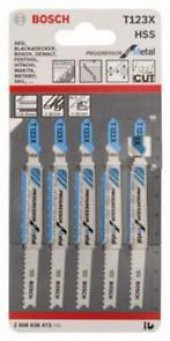 BOSCH Dekupaj Bıçağı ProgreforMetal T123X 5´li 2.608.638.473 - 1