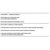 Acer Aspire 7 GTX1650 I5 10300H 8 GB Ram 256 GB M.2 SSD 15.6 Fhd LED (Ips) Freedos NH.Q99EY.005 - 3