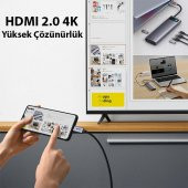 Baseus 2 Metre 60Hz 4K Type C to HDMI 2.0 4K Görüntü Aktarım Kablosu, Type to HDMİ Çevirici Adaptör - 5