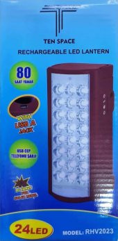 TEN SPACE RHV2023 24 LED ŞARJ EDİLEBİLİR 80 SAAT USB ŞARJLI IŞILDAK - 1