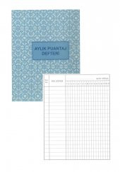 Mini Puantaj Defteri 10x13 cm 1 Adet Mini Cep Puantaj Defteri Yevmiye Defteri 30 Yaprak - 1