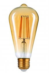 St64 Armut 4 Watt Edison Tip Rustik Led Ampul Sarı Işık Bal Camlı - 1