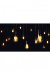 St64 Armut 4 Watt Edison Tip Rustik Led Ampul Sarı Işık Bal Camlı - 4