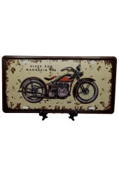 Dekoratif 3D Metal Plaka Harley Davidson 1933 Black And Mandarin Red 30cm thumbnail 5