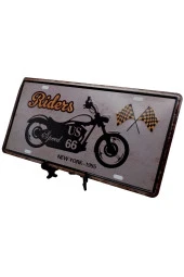 Dekoratif 3D Metal Plaka New York 1955 Riders 30cm thumbnail 6