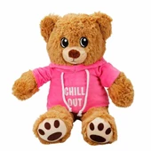 3192 Kapüşonlu Peluş Ayı 30 cm -Sunman - 3
