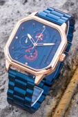 Lacivert Renk Rose Gold Muhteşem Uyumu Spor Çelik Erkek Kol Saati ST-304291 thumbnail 4