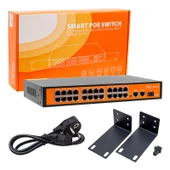 Powermaster 300W 10/100/1000 MBPS 24+3+SFP 24 Port Poe Ethernet Gıgabıt Swıtch - 3