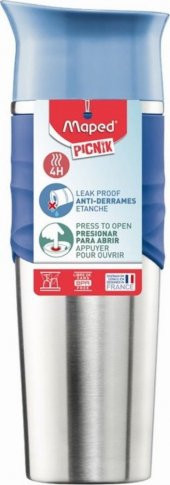 Maped Picnik 320 ml Mavi Çelik Termoslu Matara 871903 - 1