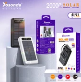 Yosonda A79 20000 mAh Solar Şarj Özellikli 4in1 Ekranlı Powerbank - 12