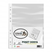 A3 Poşet Dosya Dik 10 lu Şeffaf Föy Dosya 1 Paket Ofis Okul Büro Kenarı Delikli Poşet Dosya - 1