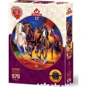Art Puzzle 570 Parça Yılkı Atları Saat 5004 - 1