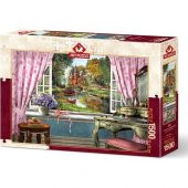 Art Puzzle 1500 Parça Penceremdeki Şato 5388 - 1