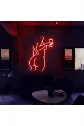 Woman Body Neon Led Işıklı Dekoratif Duvar Aydınlatması Anahtar İle Açma Kapama - 1