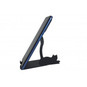RİSİNGMABER Metal Mat Siyah Dekoratif Oturan Sevimli Kedi Telefon Tutacağı - 4