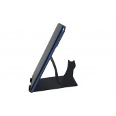 RİSİNGMABER Metal Mat Siyah Dekoratif Ayakta Duran Sevimli Kedi Telefon Tutacağı - 3