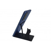RİSİNGMABER Metal Mat Siyah Dekoratif Ayakta Duran Sevimli Kedi Telefon Tutacağı - 5